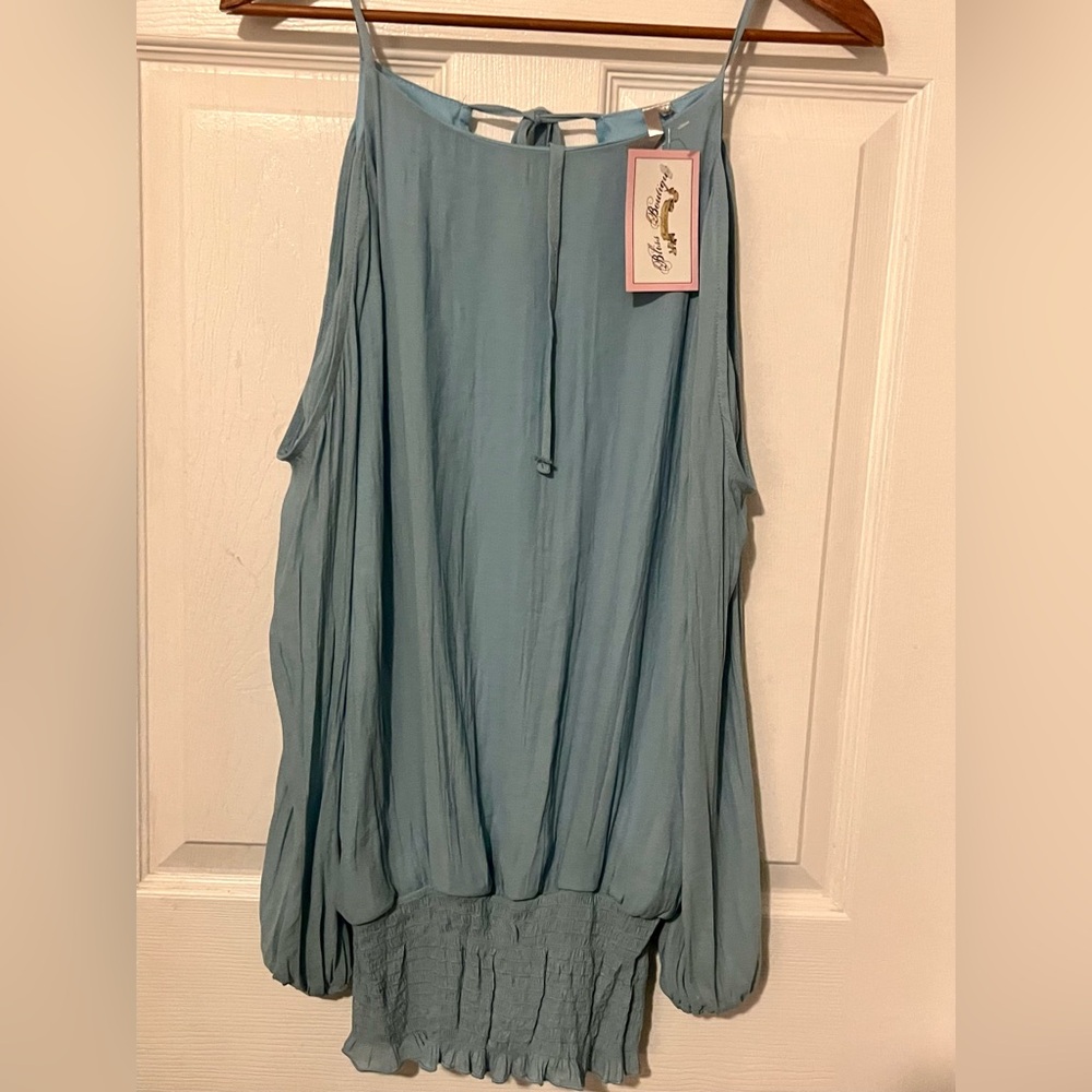 Mono B Light Blue Sleeveless Top